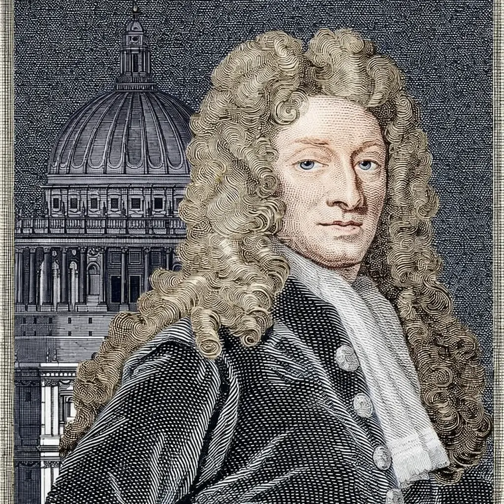 Portrait of Christopher Wren, a historical Master Builder