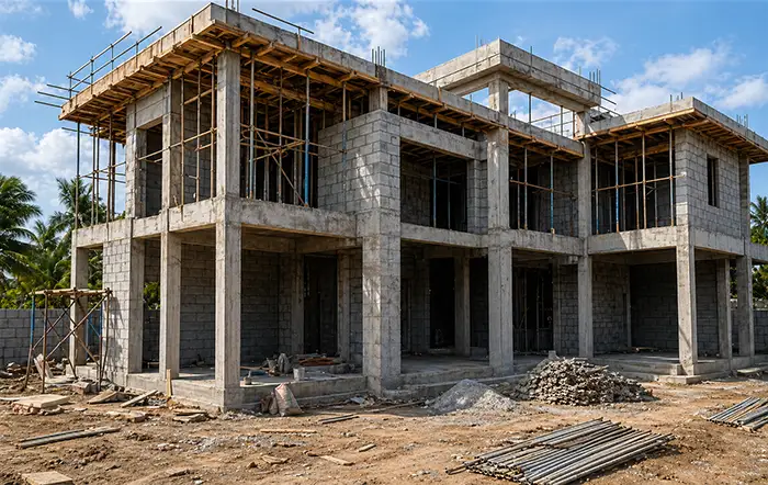 Wood framing of a new custom home